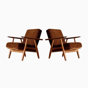 GE 240 Easy Chairs by Hans J. Wegner for Getama, 1950s, Set of 2