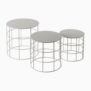 Reton Cylindrical Coffee Tables by Antonino Sciortino for Atipico, Set of 3