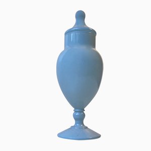 Urna o jarrón con tapa de cristal de Murano de Cenedese Vetri, años 60