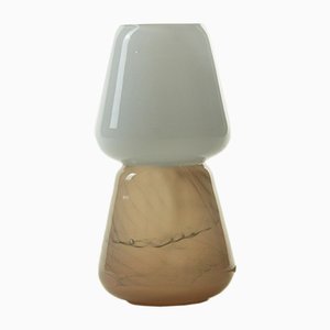 Lampada da tavolo Duo color moka, collezione Moire, vetro soffiato di Atelier George