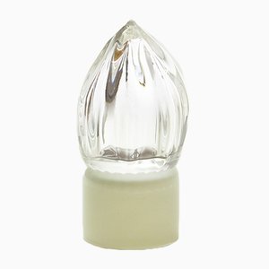 Saftpresse mit beigem Sockel aus mundgeblasenem Glas, Moire Collection von Atelier George