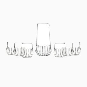 Mixed Carafe with Small Glasses Set by Felicia Ferrone for fferrone, Set of 7