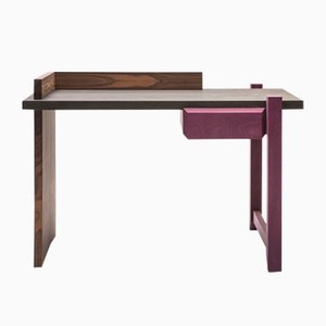 Ziricote & Amaranth Wood Desk by Antonio Aricò for Editamateria