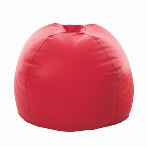 Pouf Boum En Cuir Rouge Par Viola Tonucci, Collection Tonucci