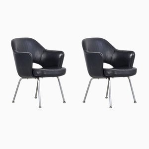 Leather Armchairs by Gastone Rinaldi, 1950s, Set of 2