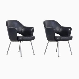 Set of Leather Armchairs by Gastone Rinaldi, 1950s