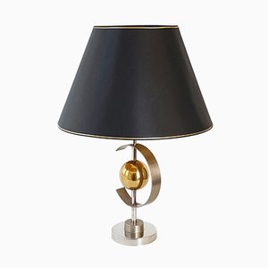 Mid-Century Tischlampe aus Stahl & Messing, 1970er