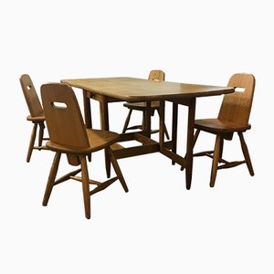 Finnish Dining Set by Eero Aarnio for Laukaan Puu, 1960s, Set of 5