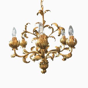 Plafonnier 3 ampoules de max 40 watts design feuilles acryliques lustre