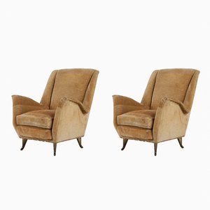Wing Chairs from ISA Bergamo, 1950s, Set of 2