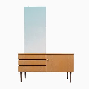 Ash Dressing Table with Mirror, 1960s