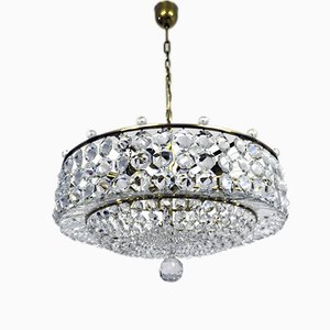 Lampadario vintage viennese in cristallo con cristalli Swarovski