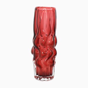 Vase Rouge Rubis par Pavel Hlava pour Borse Glass, 1968