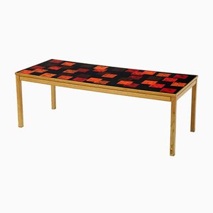Vintage Teak and Enamel Coffee Table by David Rosen and P. Torneman for Nk