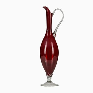 Two-Colored Blown Glass Carafe, 1950s