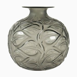 Jarrón Sophora vintage en gris de René Lalique