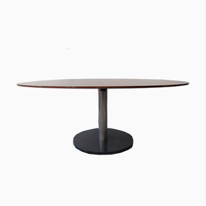 Table de Salle à Manger Ovale en Noyer par Alfred Hendrickx pour Belform, 1960s