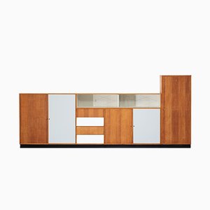 Credenza scolastica grande in formica, anni '50