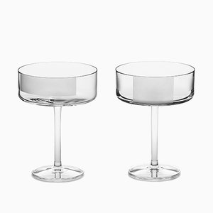 Handgefertigte irische Cocktailgläser aus Kristallglas von Scholten & Baijings für J. HILL's Standard, 2er Set