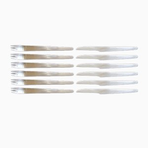 600AJ 12-Piece Cutlery Set by Arne Jacobsen for A. Michelsen, 1960s