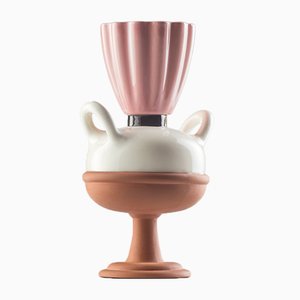 Vase #03 Mini HYBRID Rose Pâle, Noir et Blanc par Tal Batit