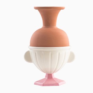 #05 Mini HYBRID Vase in White & Light Pink by Tal Batit