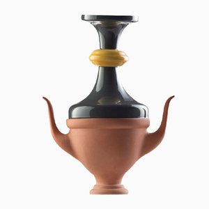 Mini #07 HYBRID Vase in dunklem Grün & Senf von Tal Batit