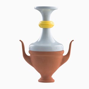 #07 Mini HYBRID Vase in Light Blue & Yellow by Tal Batit