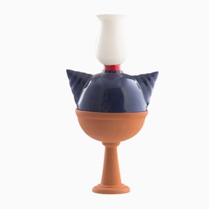 #03 Medium HYBRID Vase in Cobalt, Red, & White by Tal Batit
