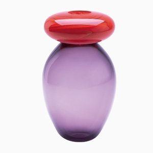 Vaso Queen viola e rosso di Karim Rashid per Purho