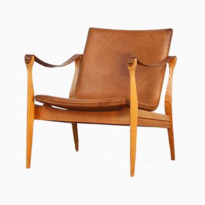 Safari Lounge Chair by Ebbe & Karen Clemmensen for Fritz Hansen, 1960s
