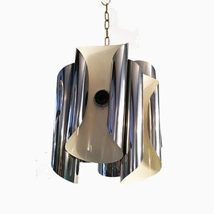 Chromed Steel Ceiling Lamp, 1950s