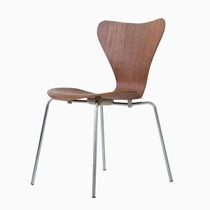 Model 3107 Stacking Chair in Teak by Arne Jacobsen for Fritz Hansen, 1960s