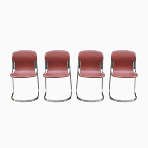 Side Chairs by Willy Rizzo for Roche Bobois, 1970s, Set of 4