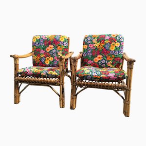 Fauteuils en Bambou, Italie, 1960s, Set de 2