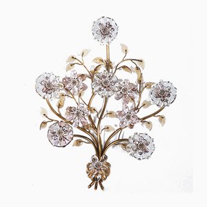 Sconce with Glass Flowers from Haertl, 1950s