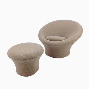 Mushroom Armchair And Pouf By Pierre Paulin For Artifort 1960s Mushroom Armchair And Pouf By Pierre Paulin For Artifort 1960s