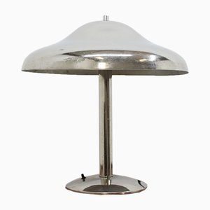 Lámpara de mesa Bauhaus de metal cromado, años 30
