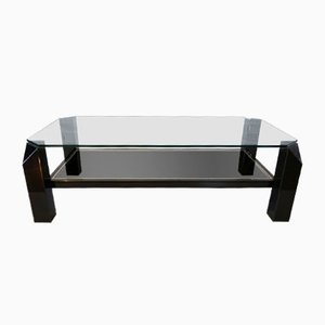 Black & Gold Plated Sculptural Coffee Table from Belgo Chrom & Dewulf Selection, 1970s