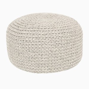 Pouf Poire en Crochet de Laine Gris de SanFates