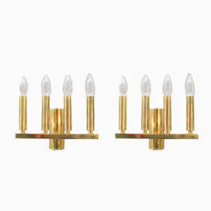 Gilded Wall Lights, 1960s, Set of 2