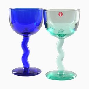 Bicchieri da vino Messulasi di Markku Salo per Iittala, anni '90, set di 2