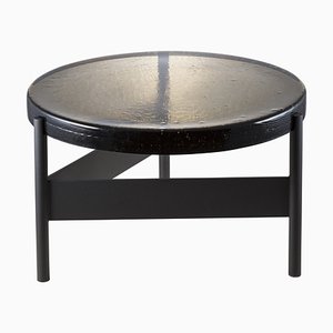 Large Alwa Two 5601GB Side Table with Smoky Grey Top and Black Base by Sebastian Herkner for Pulpo