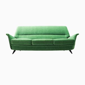 Italian Green Sofa, 1950s