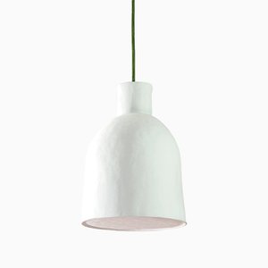 Porcelain Ceiling Light with a Closed Bottom by Bergontwerp