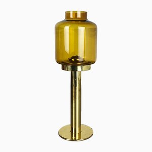 Swedish Brass & Glass Claudia Candleholder by Hans-Agne Jakobson, 1960s