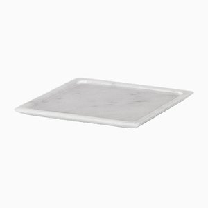 Square Small Plate in White Carrara Marble by Studioformart for MMairo