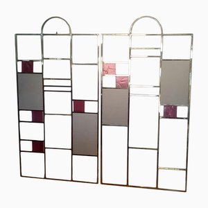 Pareti divisorie in ottone, anni '70, set di 2