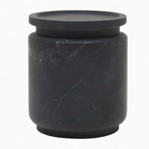 Pyxis M Pot in Nero Marquina Marble by Ivan Colominas for MMairo