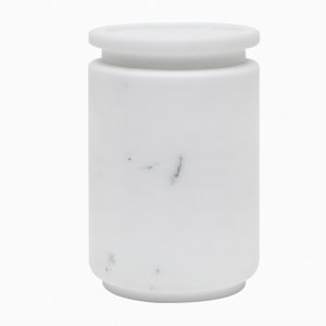 Pyxis L Michelangelo Pot in White Marble by Ivan Colominas for MMairo